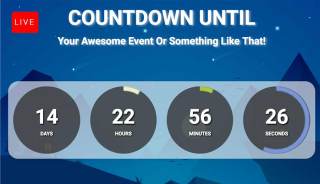 Live countdown on facebook page