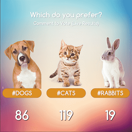 Facebook live comments poll