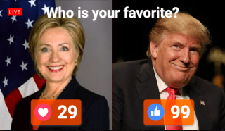 Facebook live reactions poll