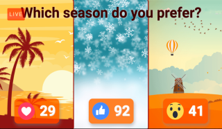 Facebook live reactions poll
