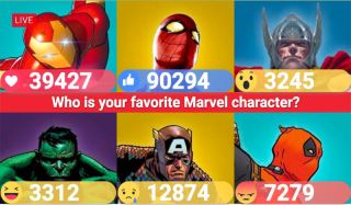Facebook live reactions poll