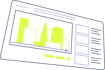 A screen with a video on it