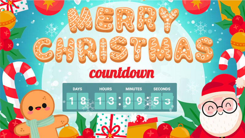Facebook live Christmas countdown video