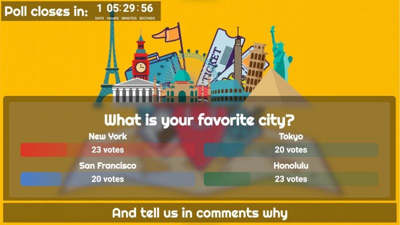 Live video poll