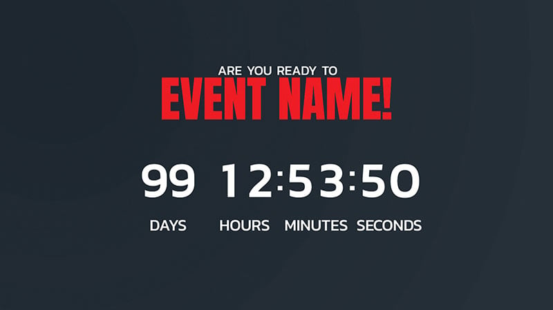 Countdown Timer for Facebook, , Twitch Live stream