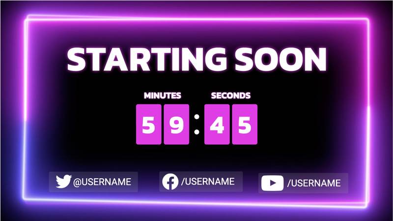  countdown for live stream video
