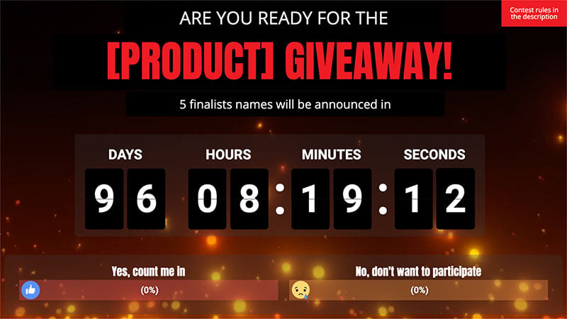 Countdown Timer for Facebook, , Twitch Live stream