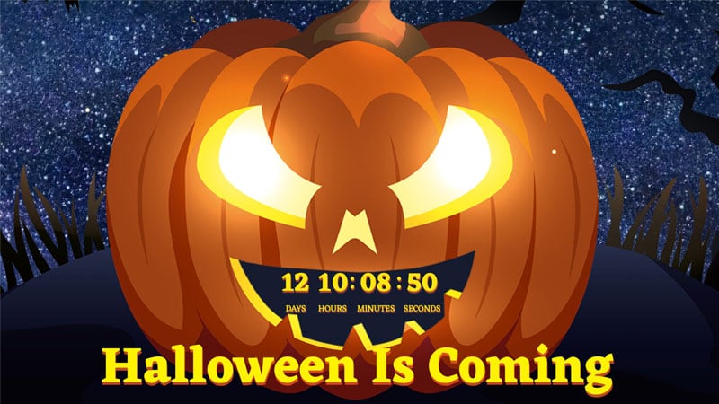 Facebook live Halloween countdown video