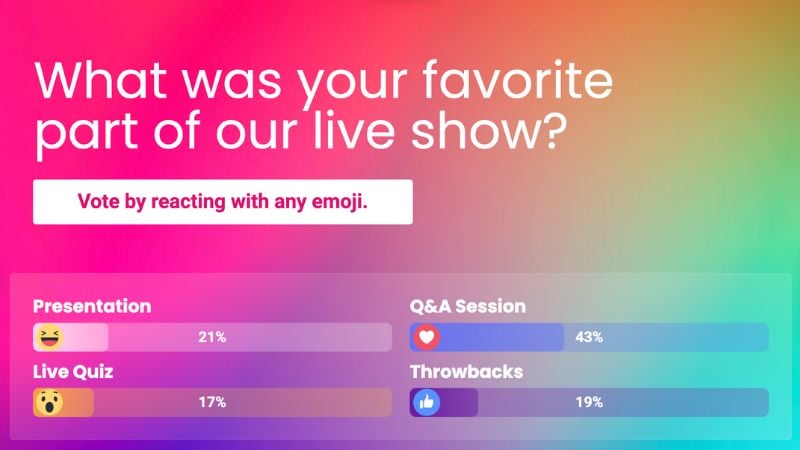 Live video poll