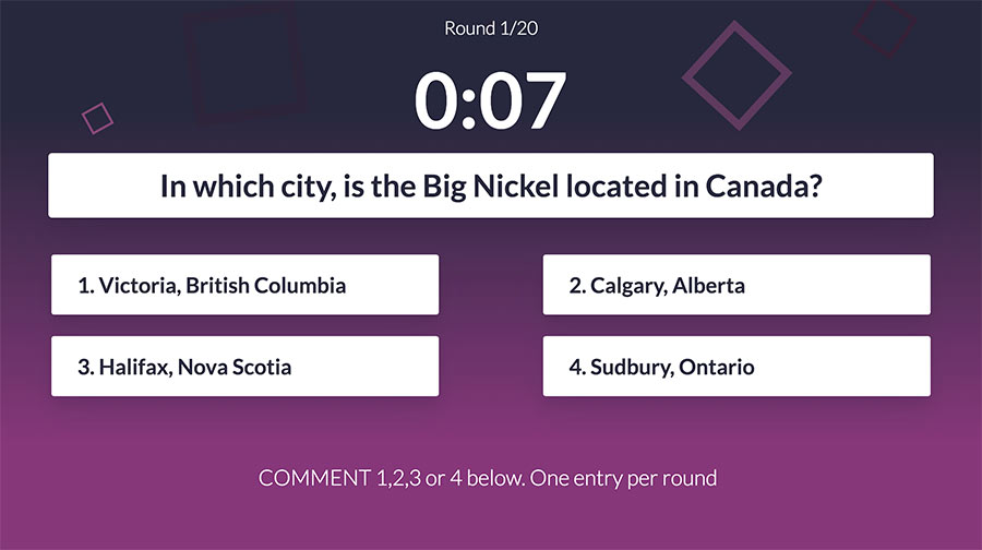 Facebook live trivia game video